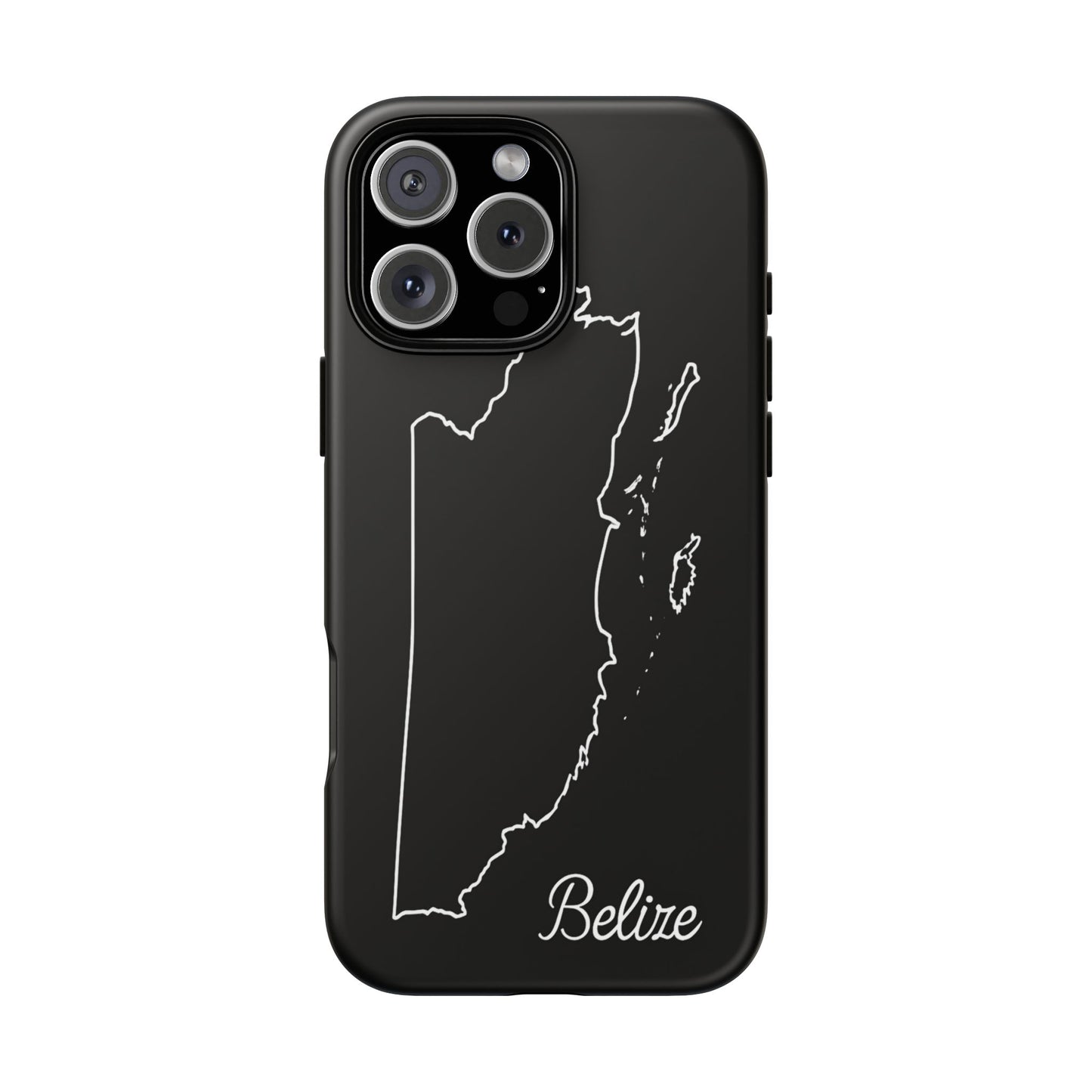 Belize Outline Phone Case – Minimal Country Map Tough Case (iPhone, Samsung, Pixel)