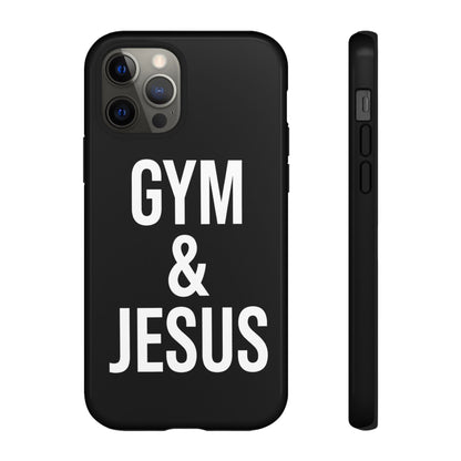 Gym & Jesus Phone Case Christian Faith Workout Gym Motivation Case