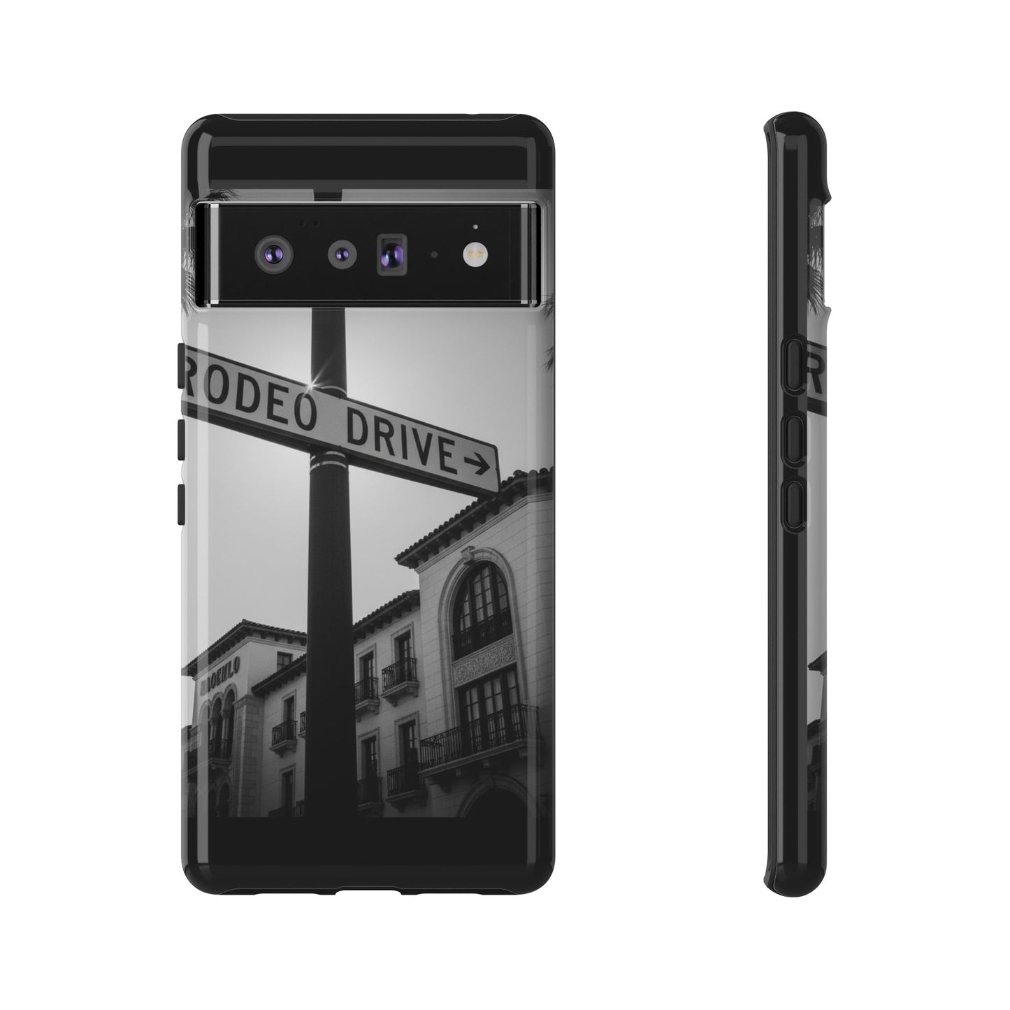 Rodeo Drive Phone Case | Los Angeles Aesthetic Black & White Photography | Luxury LA Street Tough Case for iPhone & Samsung