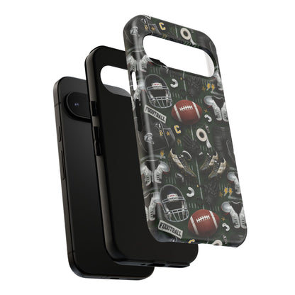Football Pattern Phone Case – Sports Fan Tough Protective Game Day Case