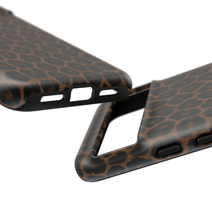 Brown Leopard Print Phone Case | Classic Animal Print Aesthetic Tough Protective Case
