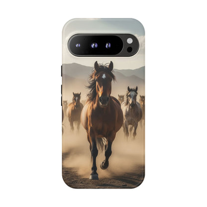 Running Horses Phone Case | Wild Mustang Herd Tough Protective Cover