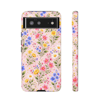 Wildflower Floral Phone Case Vintage Spring Meadow Tough Cover