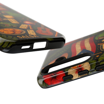 Puerto Rican Culture Phone Case | Boricua Icons Caribbean Aesthetic Tough Protective Case