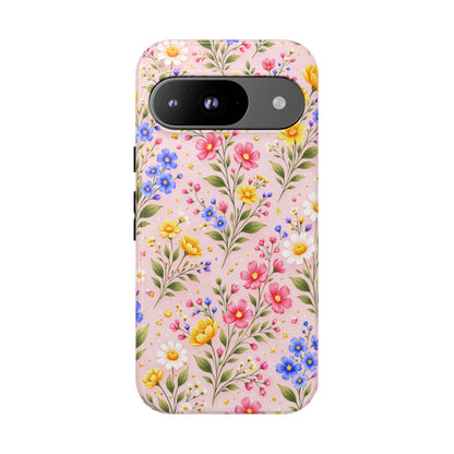 Wildflower Floral Phone Case Vintage Spring Meadow Tough Cover