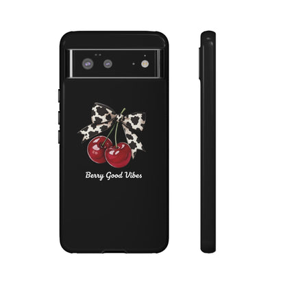Cherry Cow Print Phone Case | Coquette Bow Aesthetic iPhone & Samsung Tough Case