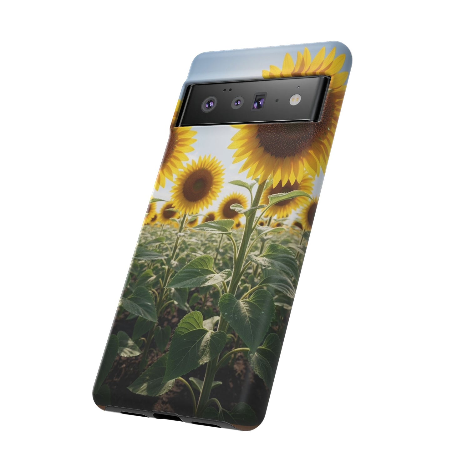 Sunflower Field Phone Case | Golden Hour Floral Aesthetic | Bright Summer Tough Case