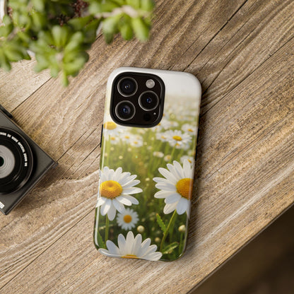Daisy Phone Case – Floral Spring Field Tough Protective Case (iPhone, Samsung, Pixel)