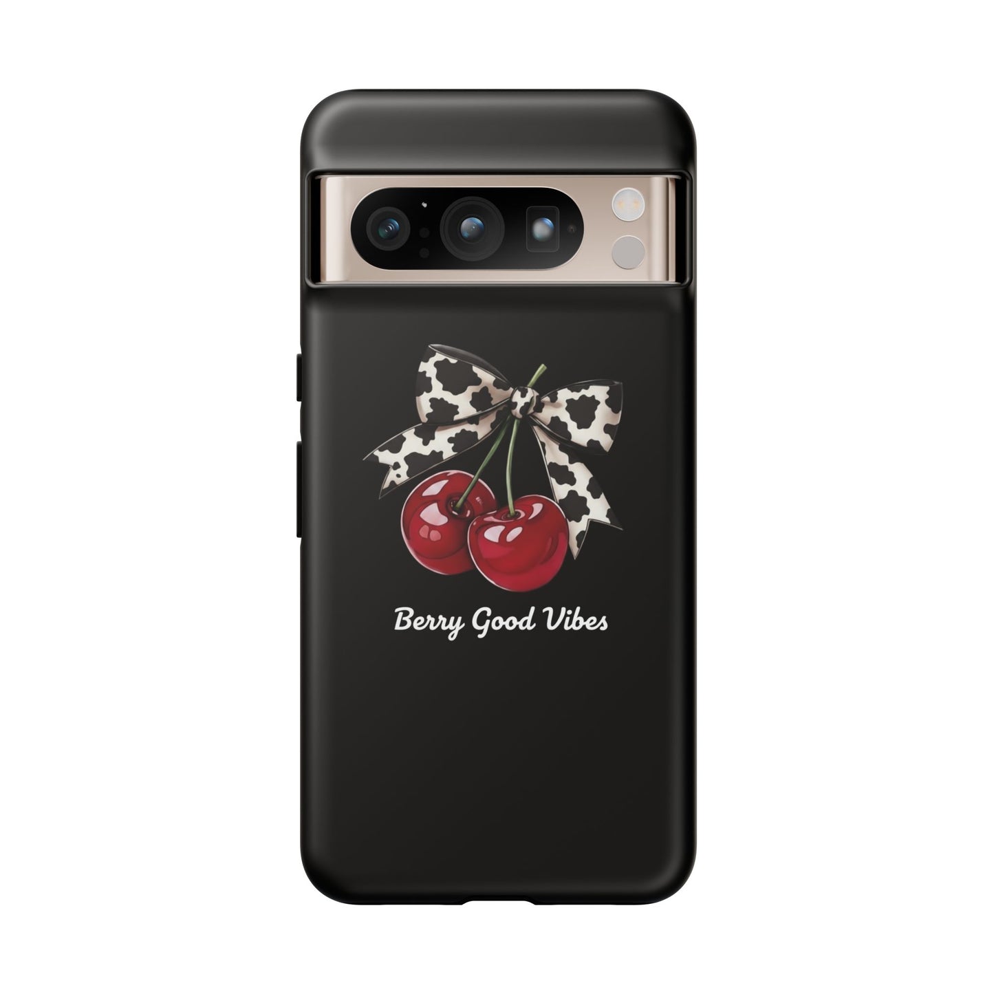 Cherry Cow Print Phone Case | Coquette Bow Aesthetic iPhone & Samsung Tough Case