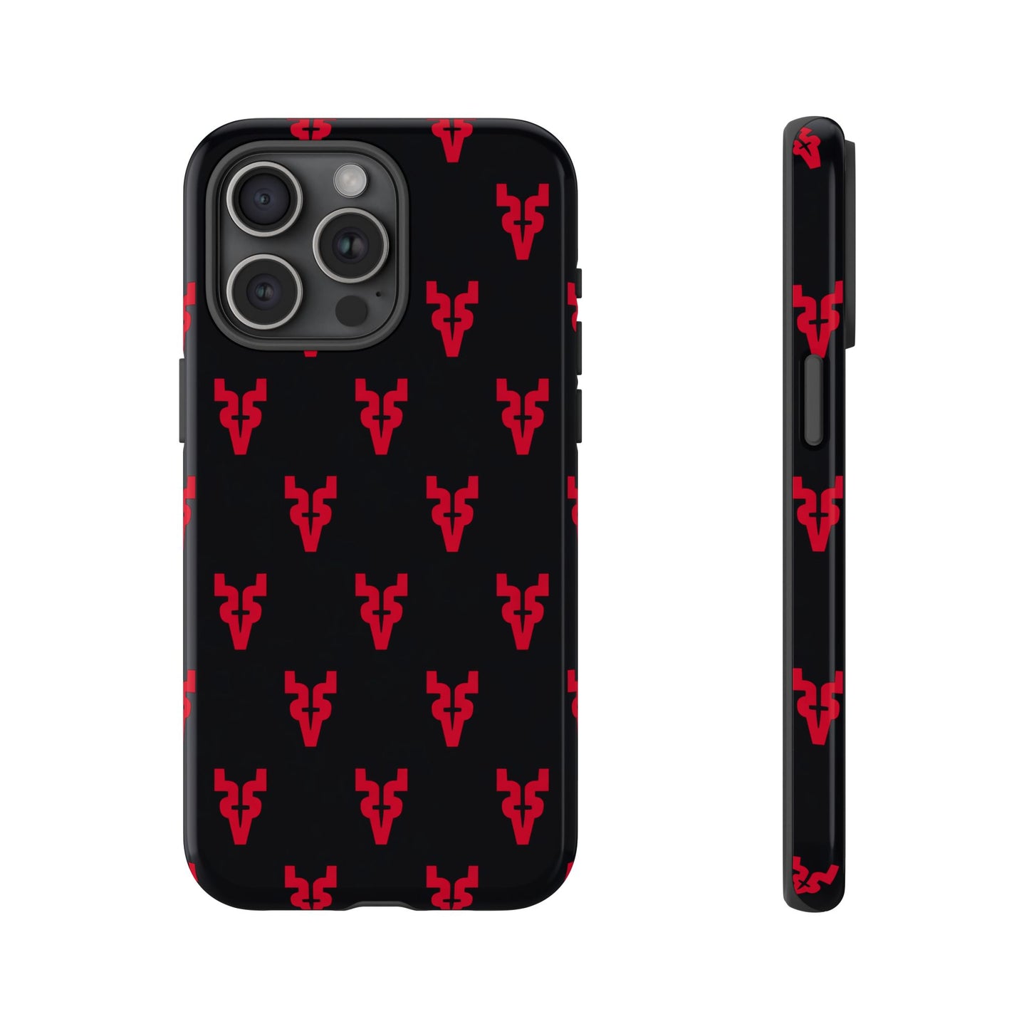 Mazatlán Bull Phone Case – Black Red Streetwear Tough Shockproof Cover