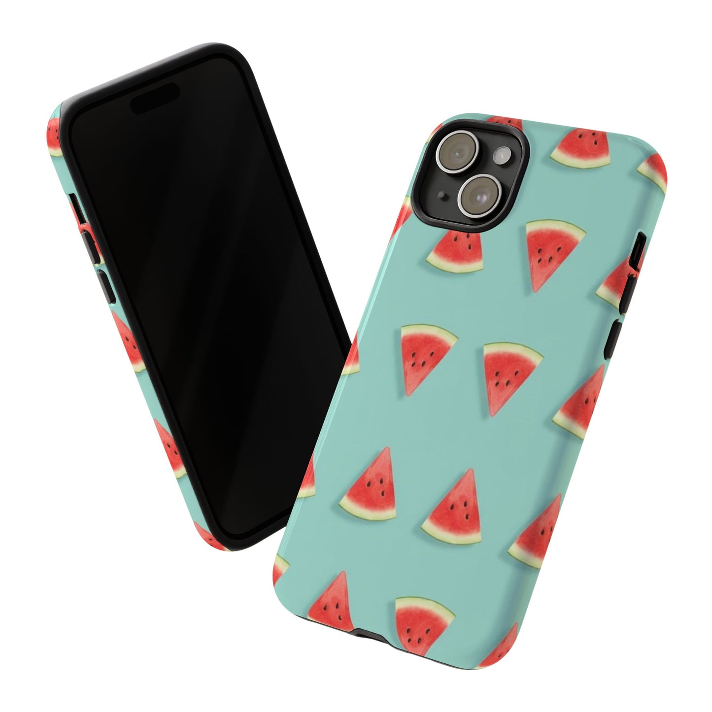 Watermelon Phone Case – Pastel Blue Summer Fruit Tough Case (iPhone, Samsung, Pixel)