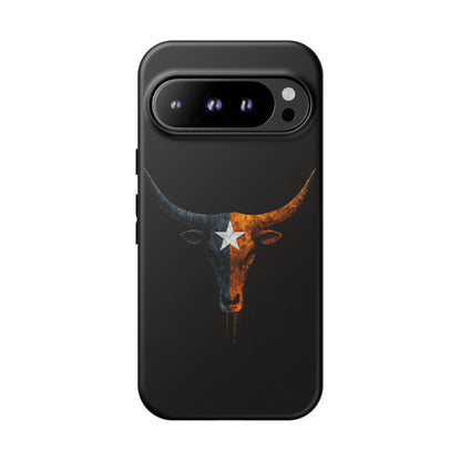 Texas Longhorn Skull Phone Case Western Cowboy Bull iPhone Samsung Cover