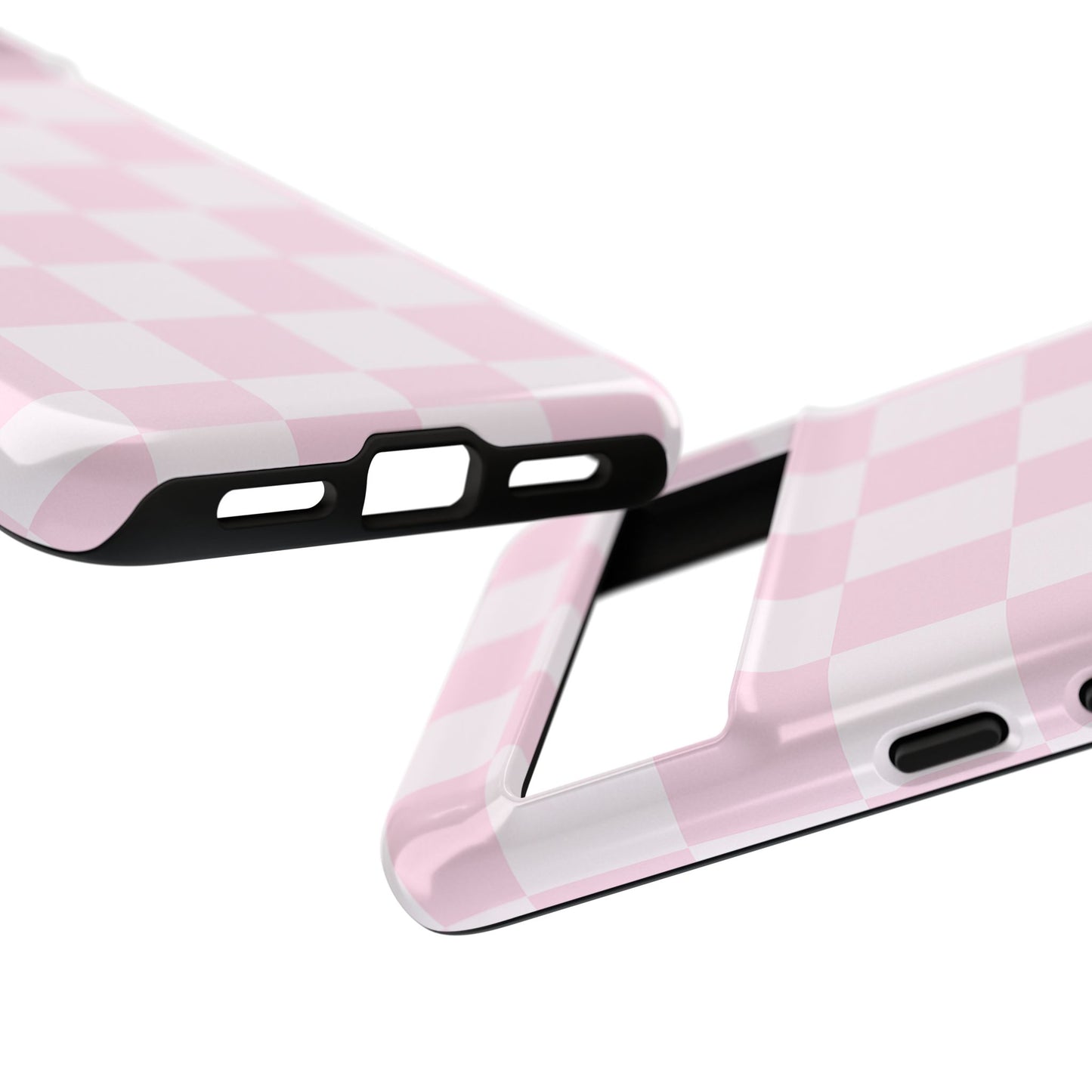 Pink Checkerboard Phone Case | Aesthetic Tough Protective Case