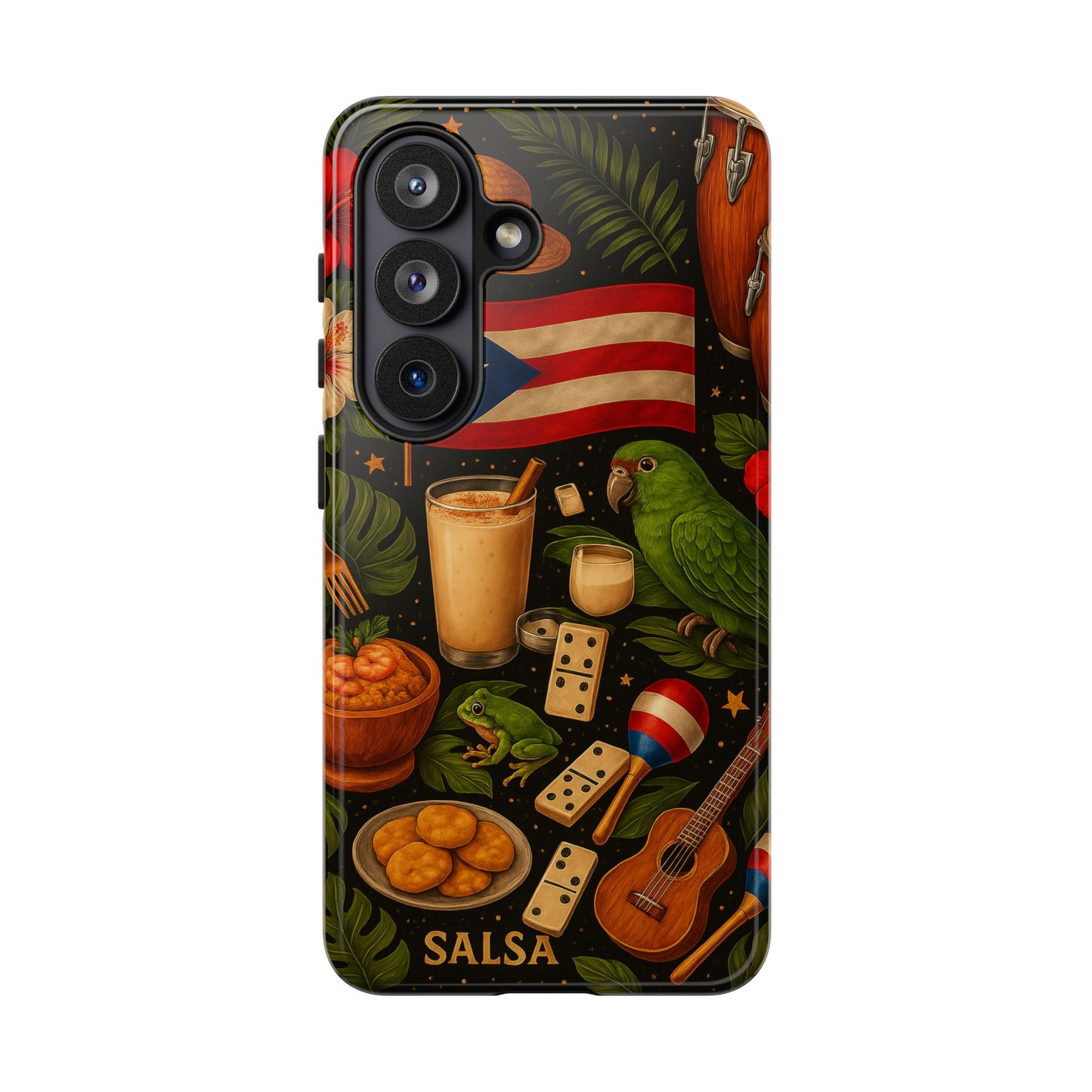 Puerto Rican Culture Phone Case | Boricua Icons Caribbean Aesthetic Tough Protective Case