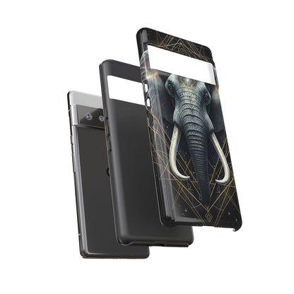 Elephant Mandala Phone Case – Black and Gold Spiritual Elephant Tough Protective Case