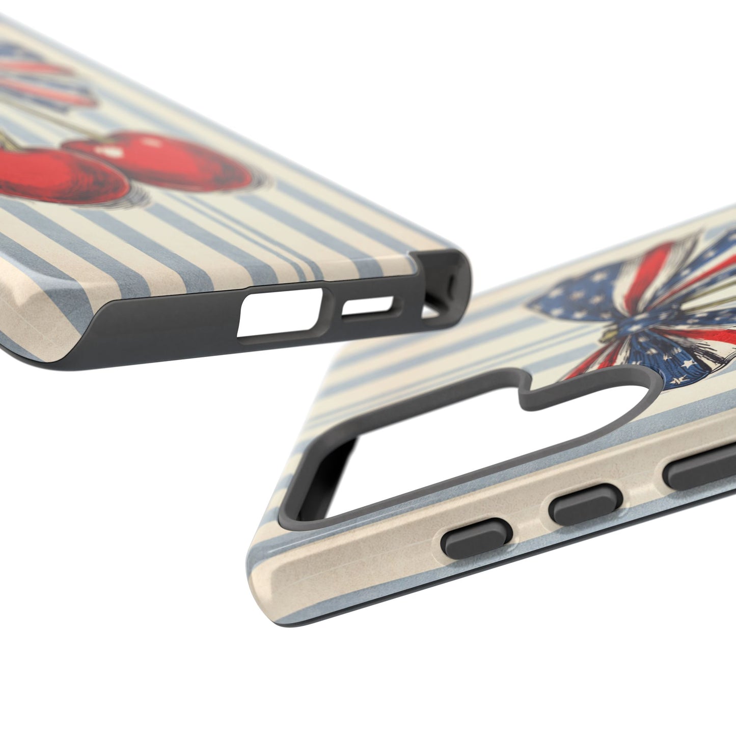 Patriotic Cherry Phone Case Americana Coquette Aesthetic iPhone Samsung