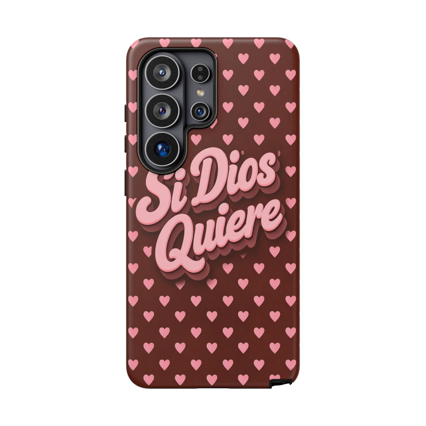 Si Dios Quiere Phone Case Latina Aesthetic Pink Hearts iPhone Samsung