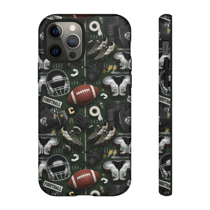Football Pattern Phone Case – Sports Fan Tough Protective Game Day Case