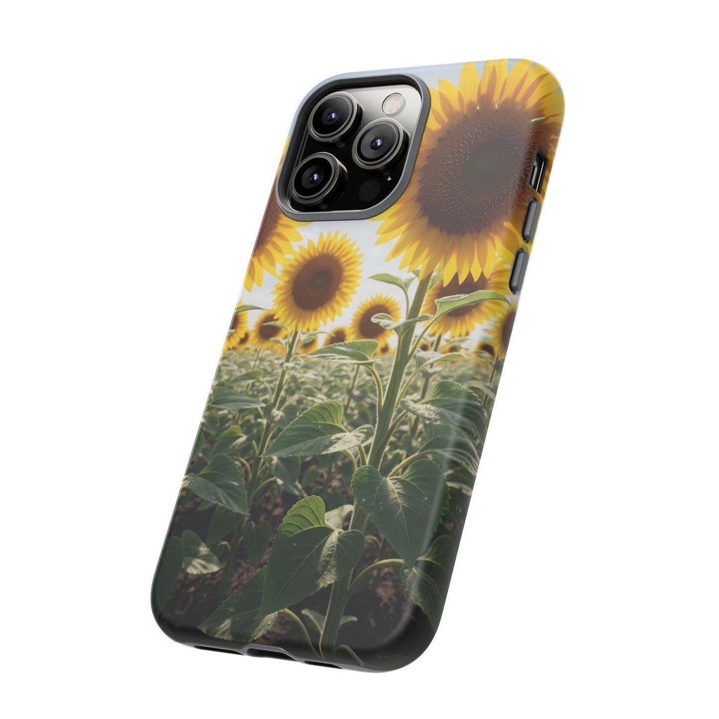 Sunflower Field Phone Case | Golden Hour Floral Aesthetic | Bright Summer Tough Case