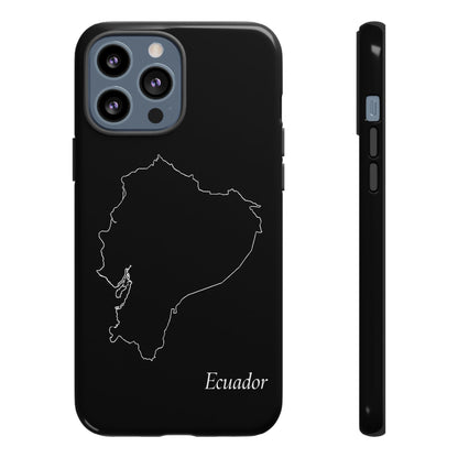 Ecuador Outline Phone Case – Minimal Country Map Tough Case (iPhone, Samsung, Pixel)