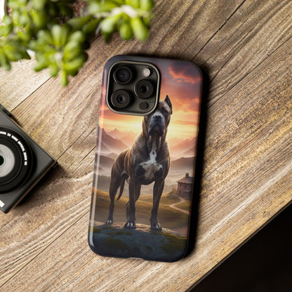 Cane Corso Phone Case – Guard Dog Sunset Tough Case (iPhone, Samsung, Pixel) | Dog Lover Gift