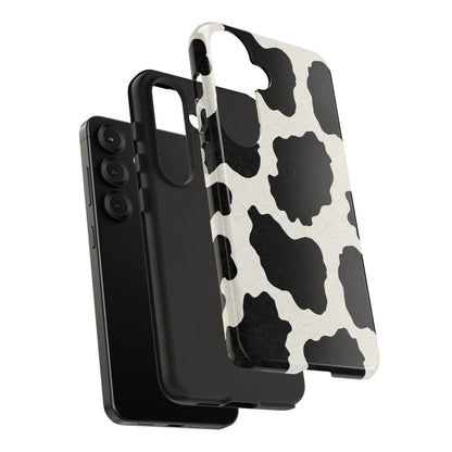Black & White Cow Print Phone Case | Aesthetic Tough Protective Case