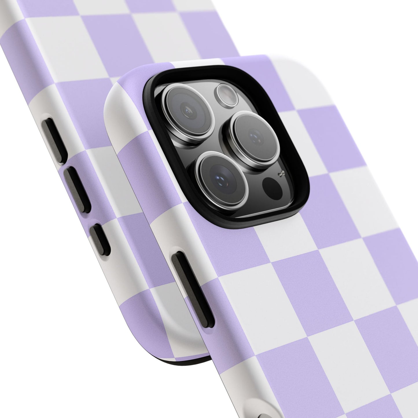Lavender Checkerboard Phone Case | Pastel Aesthetic Checkered iPhone & Samsung Tough Case