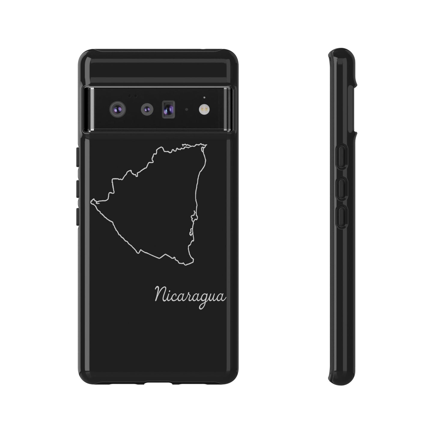 Nicaragua Outline Phone Case – Minimal Country Map Tough Case (iPhone, Samsung, Pixel)