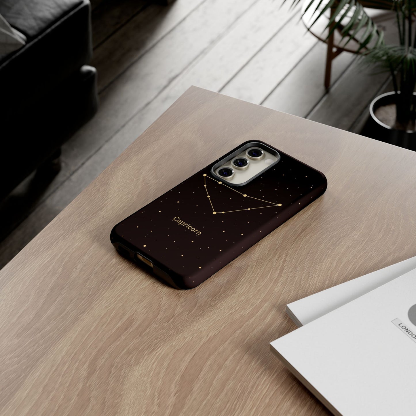 Capricorn Zodiac Constellation Phone Case – Luxe Gold Celestial Cover