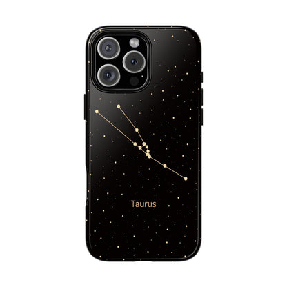 Taurus Zodiac Constellation Phone Case – Luxe Gold Celestial Cover