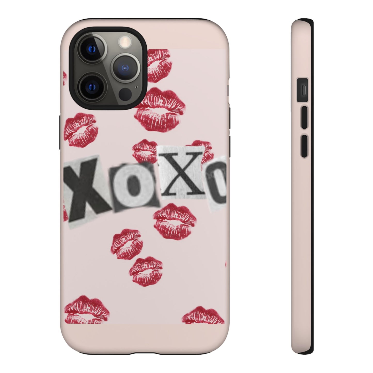 XOXO Kiss Print Phone Case | Coquette Valentine Aesthetic | Cute Pink Lipstick Kiss Tough Case for iPhone & Samsung