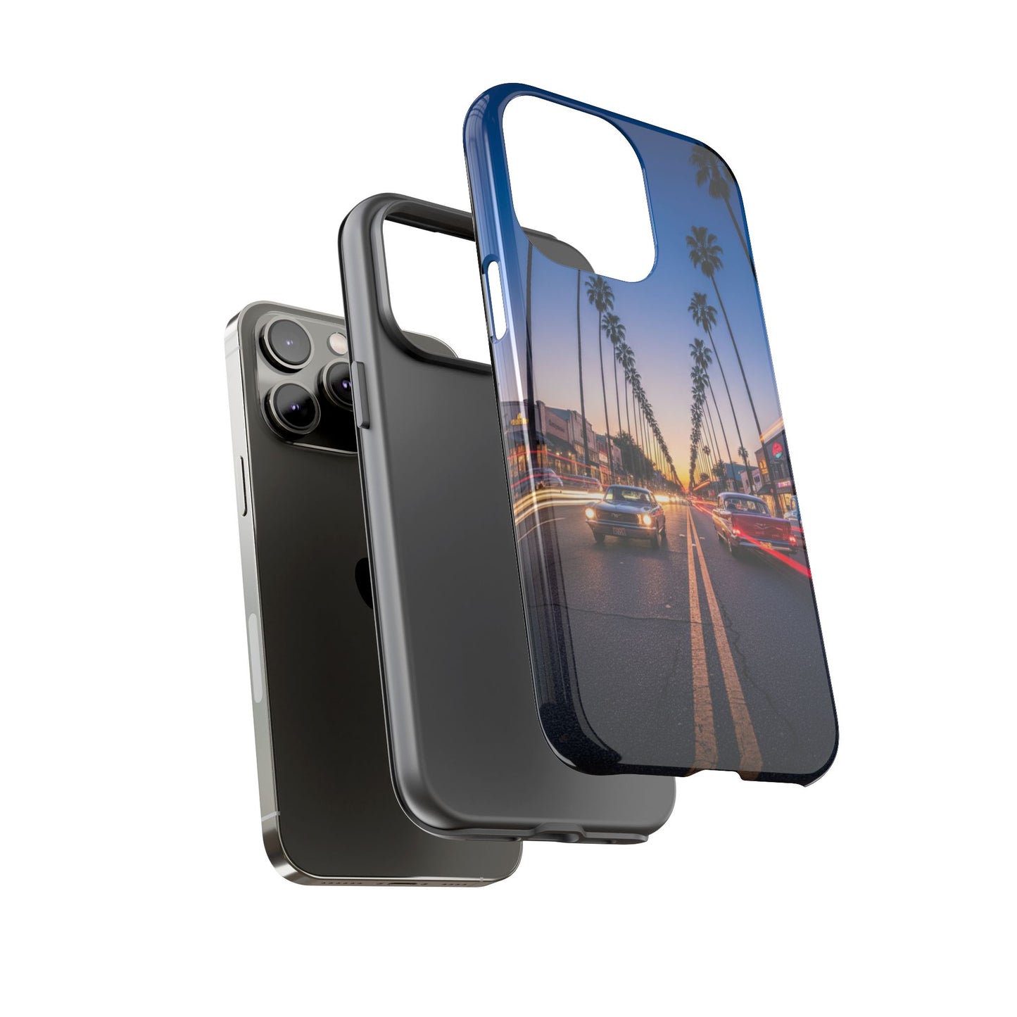 LA Sunset Boulevard Phone Case | Palm Tree Sunset Aesthetic | City Night Tough Case