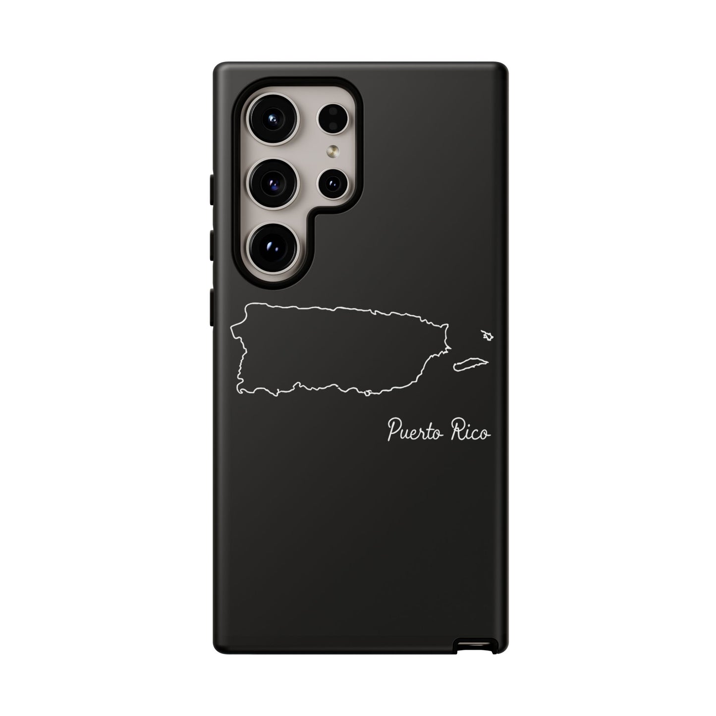 Puerto Rico Outline Phone Case – Minimal Country Map Tough Case (iPhone, Samsung, Pixel)