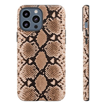 Snake Print Phone Case – Brown Python Pattern Slim Protective Cover for Iphone, Samsung Galaxy and Pixel