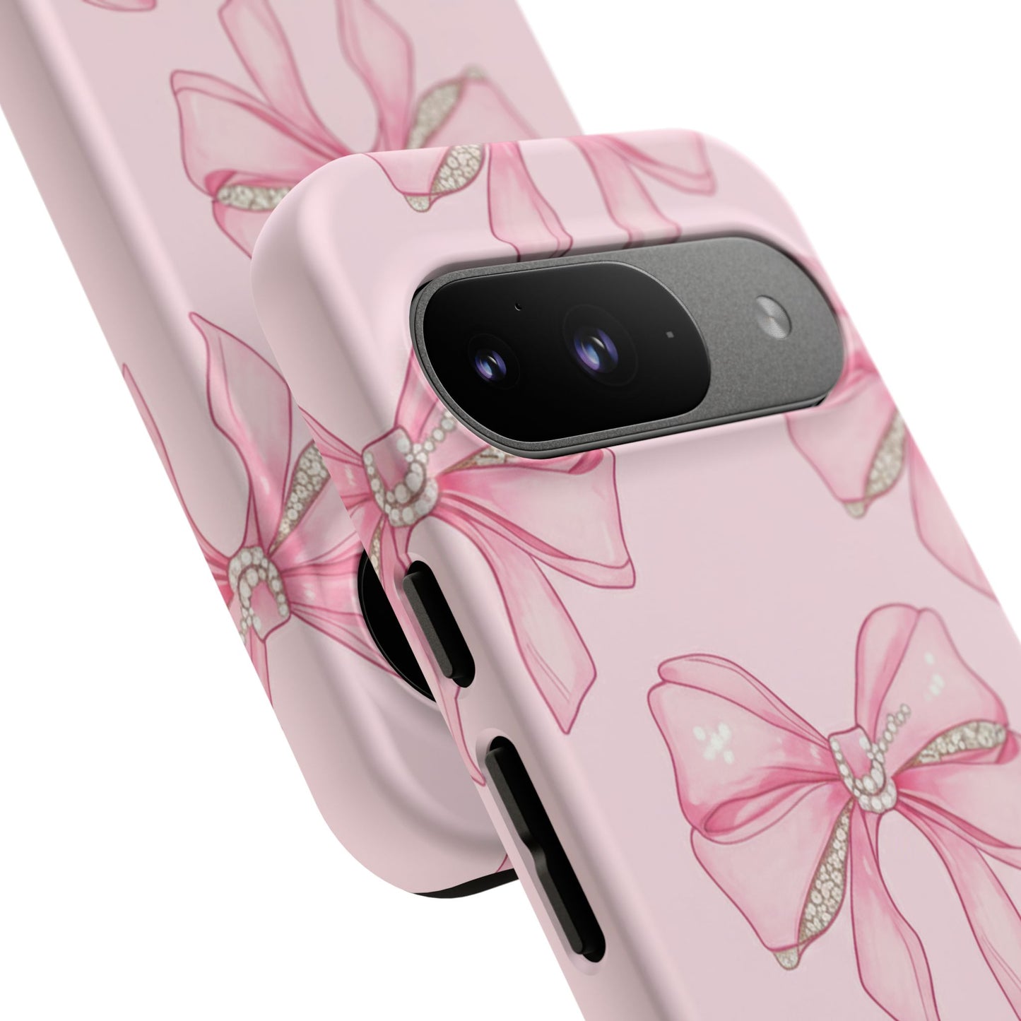 Pink Bow Pattern Phone Case | Coquette Aesthetic Tough Protective Case
