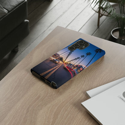 LA Sunset Boulevard Phone Case | Palm Tree Sunset Aesthetic | City Night Tough Case