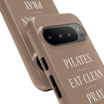 Pilates Phone Case | Eat Clean Pray Sleep Repeat Aesthetic | Wellness Girl Gift