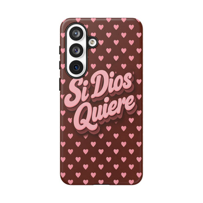 Si Dios Quiere Phone Case Latina Aesthetic Pink Hearts iPhone Samsung