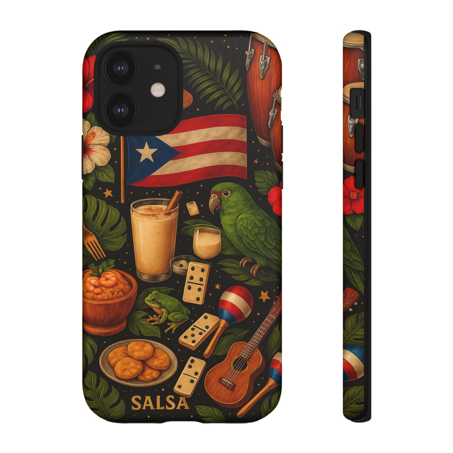 Puerto Rican Culture Phone Case | Boricua Icons Caribbean Aesthetic Tough Protective Case