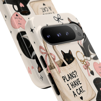Cat Lover Phone Case | Plans? I Have A Cat Cute Aesthetic Cover