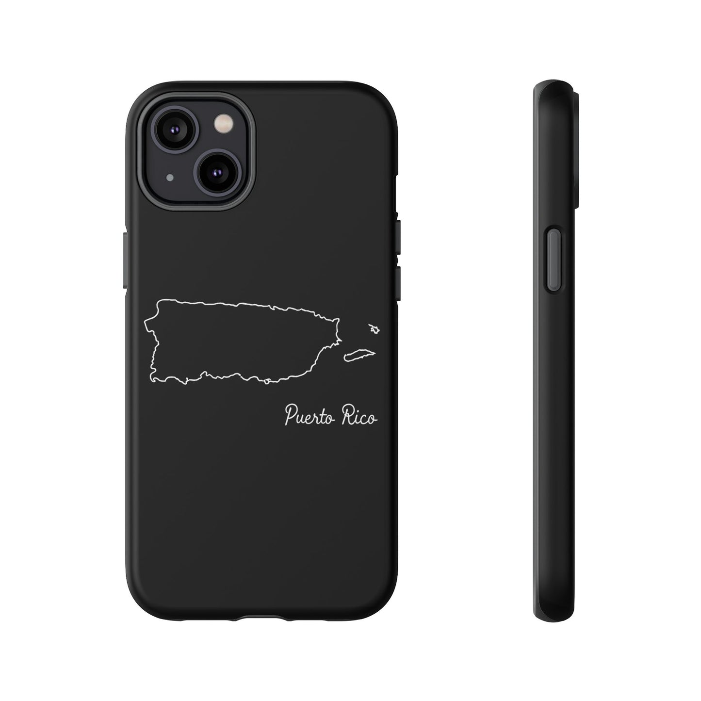 Puerto Rico Outline Phone Case – Minimal Country Map Tough Case (iPhone, Samsung, Pixel)