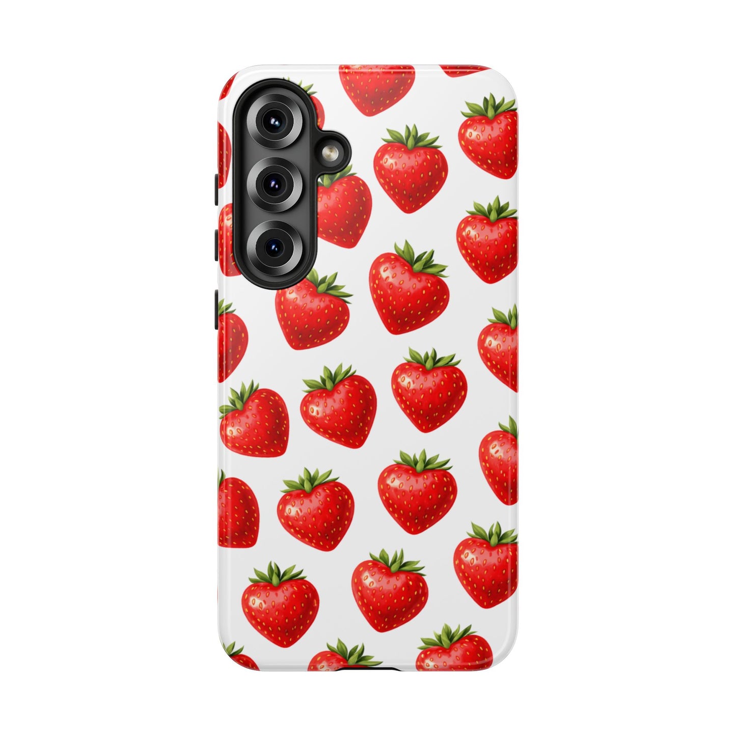 Cute Strawberry Phone Case – Aesthetic Fruit Pattern Protective Cover for Iphone, Samsung Galaxy and Pixel