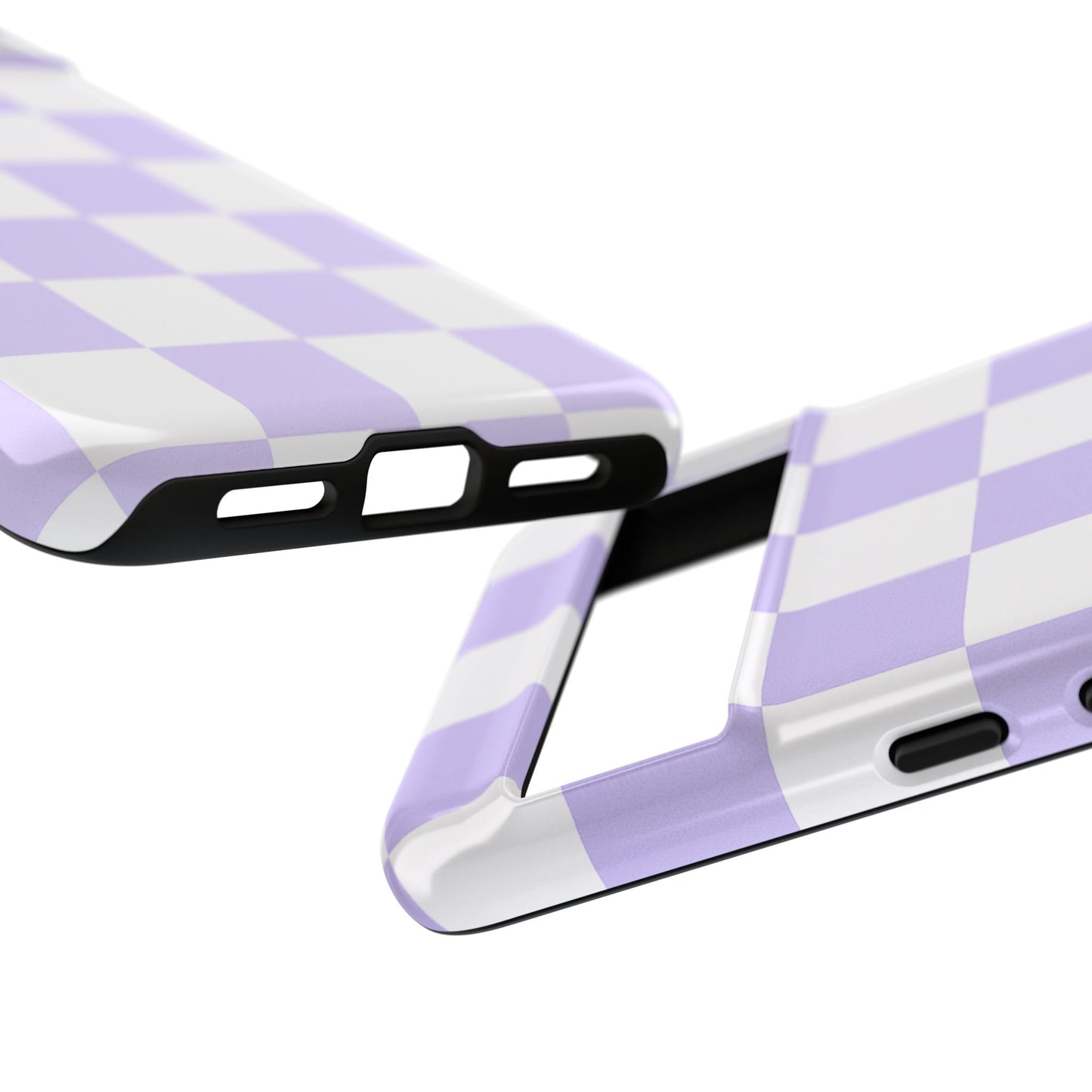 Lavender Checkerboard Phone Case | Pastel Aesthetic Checkered iPhone & Samsung Tough Case