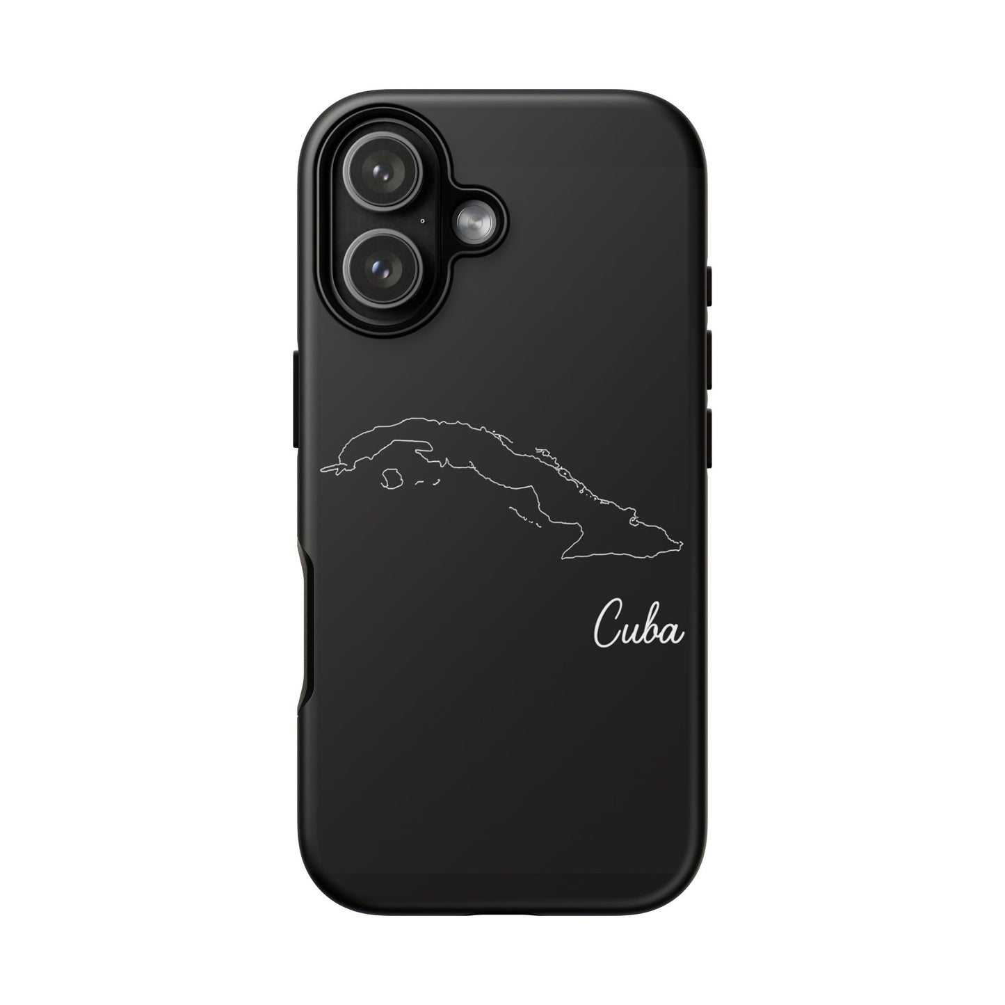 Cuba Outline Phone Case – Minimal Country Map Tough Case (iPhone, Samsung, Pixel)