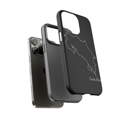 Costa Rica Outline Phone Case – Minimal Country Map Tough Case (iPhone, Samsung, Pixel)
