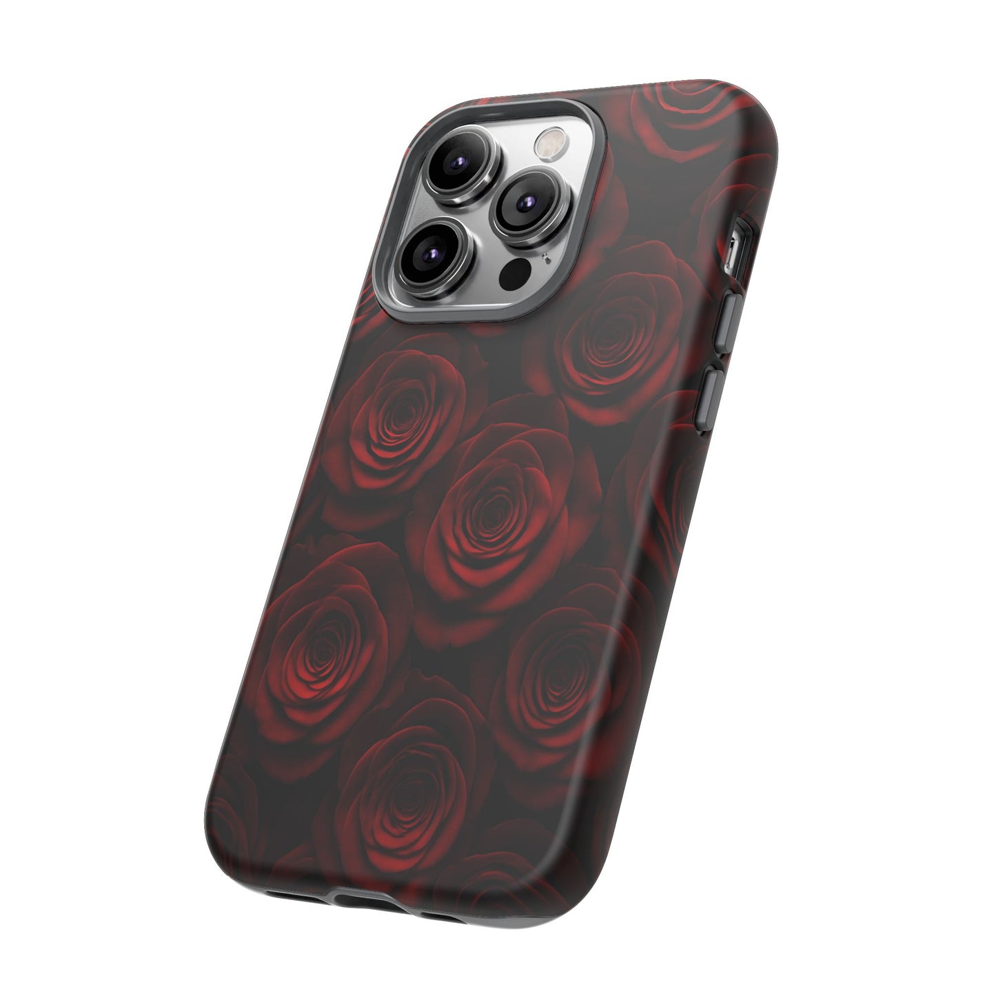 Dark Red Rose Phone Case – Gothic Floral Tough Case (iPhone, Samsung, Pixel)