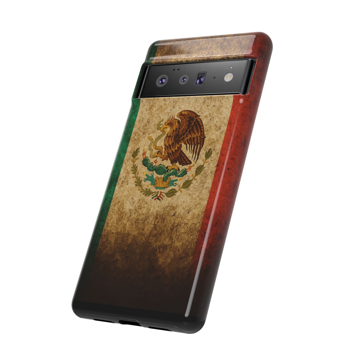 Vintage Mexico Flag Phone Case – Mexican Pride Grunge Flag Aesthetic Tough Case