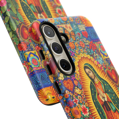Virgin Mary Guadalupe Phone Case Mexican Folk Art Tough Cover iPhone Samsung