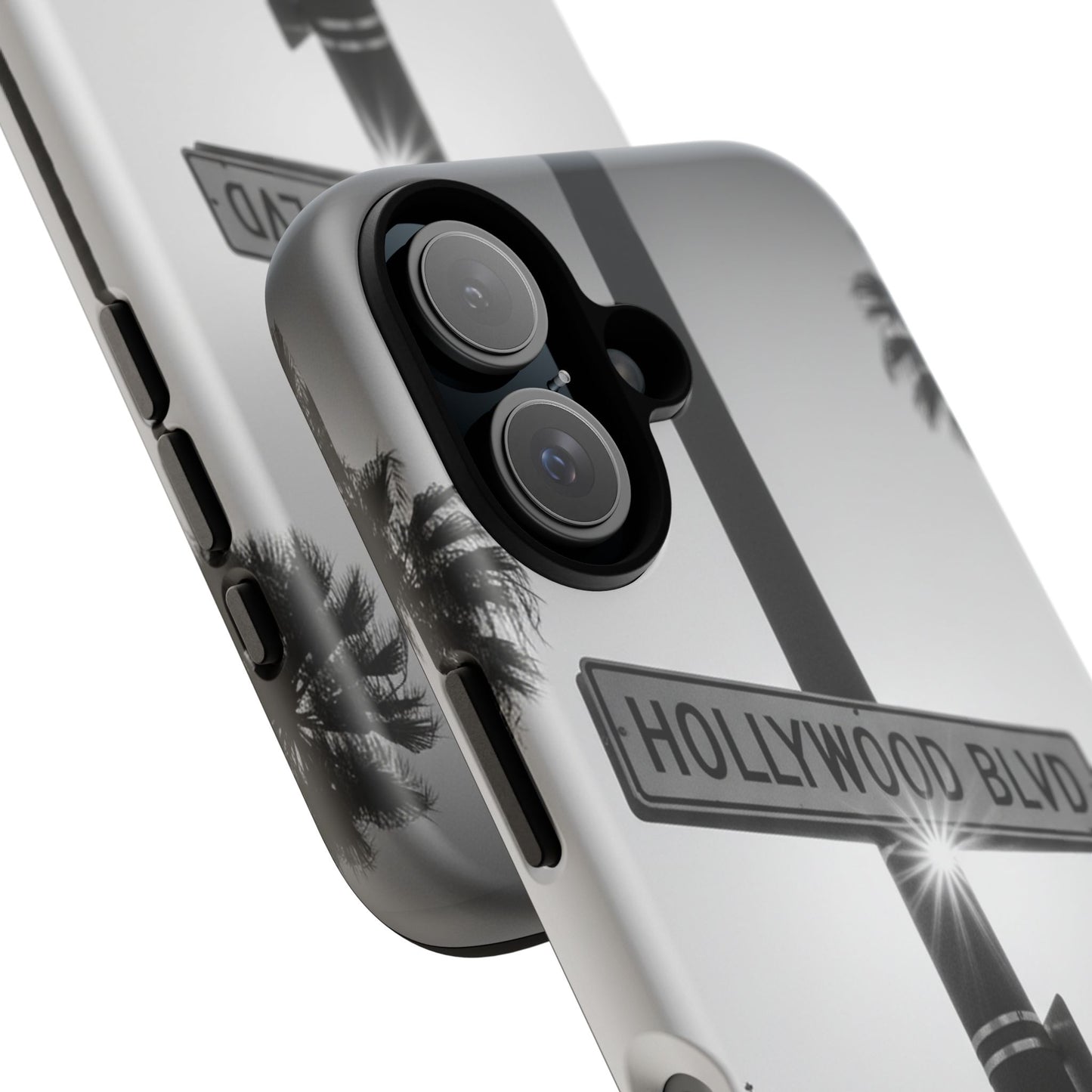 Hollywood Blvd Phone Case | Vintage Los Angeles Street Sign | Black & White LA Aesthetic