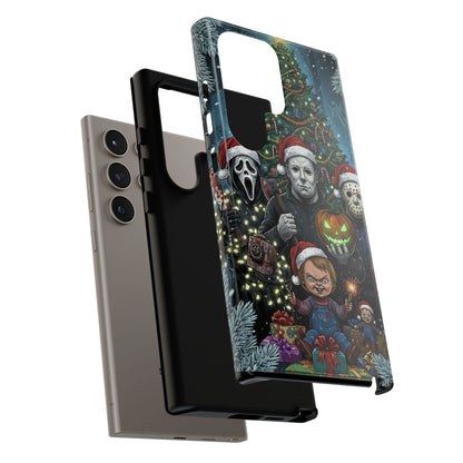 Christmas Horror Phone Case – Festive Slasher Collage Tough Case (iPhone, Samsung, Pixel)